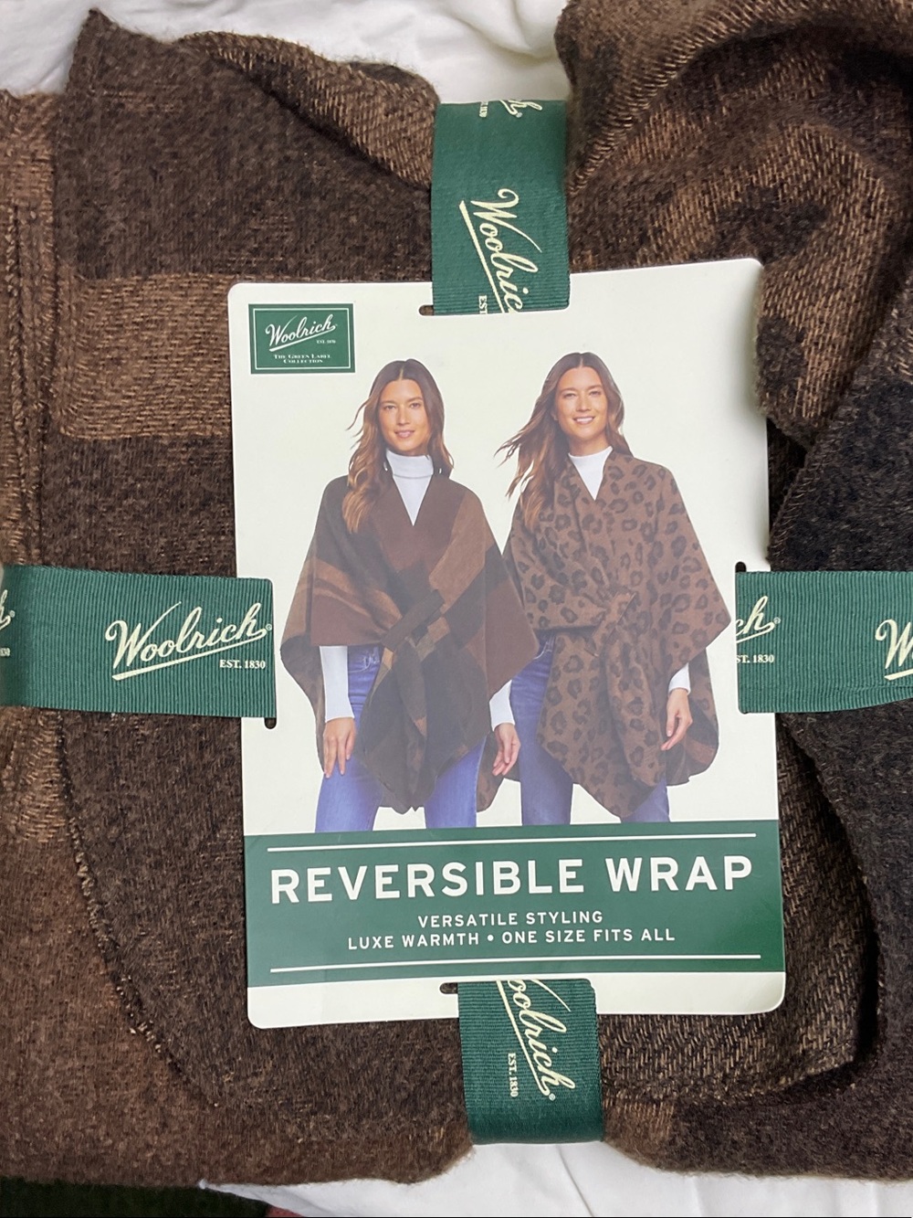 Woolrich Reversible Wrap Browns